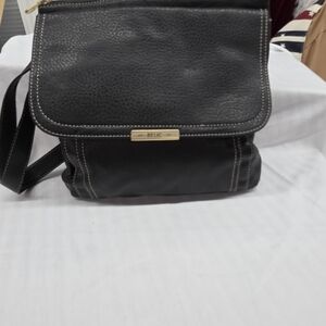 Relic Black Shoulder Bag with Gold Detail